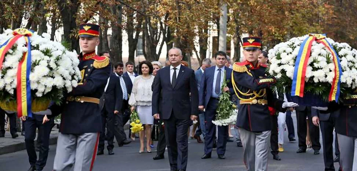 Igor Dodon, de Ziua Independenţei FOTO Facebook