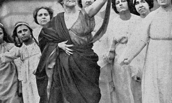 Drepturile femeii  Protestul sufragetelor în timpul învestiturii lui Woodrow Wilson jpeg