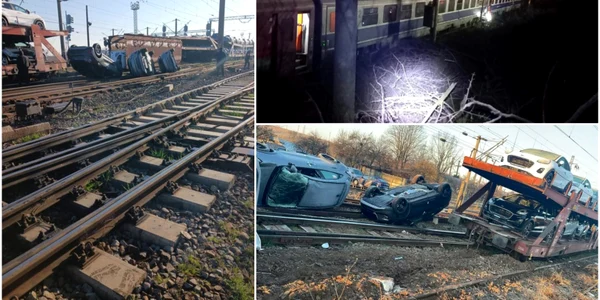 Accident feroviar in Teleorman - un tren accelerat a lovit un marfar 