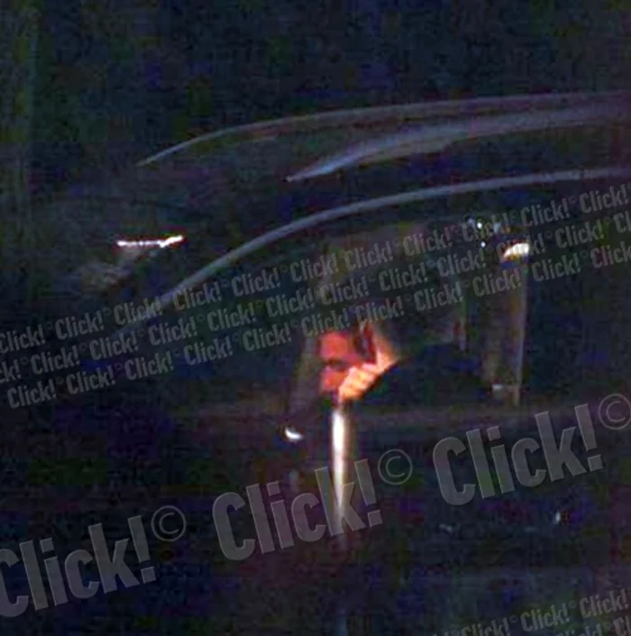 Adrian Mutu în maşină, după seara în restaurantul unde Bianca îşi serba ziua.