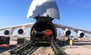 O aeronavă de marfă a companiei Antonov a zburat de la Kiev la Leipzig FOTO Captură TWZ