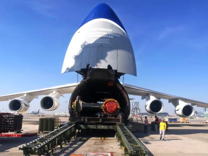 O aeronavă de marfă a companiei Antonov a zburat de la Kiev la Leipzig FOTO Captură TWZ