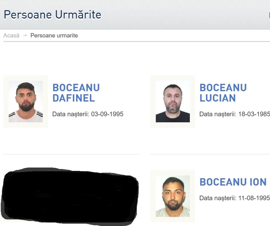 Frații Boceanu, peste hotare de șase luni FOTO Poliția Română