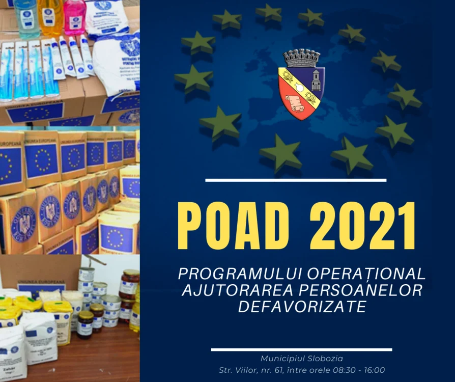 Ajutoare alimentare şi de iegienă pentur sărmani FOTO Facebook/Municipiul Slobozia