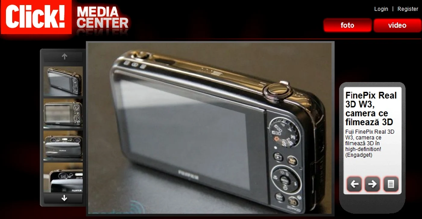 Fuji FinePix Real 3D W3, camera ce filmează tridimensional în high-definition!