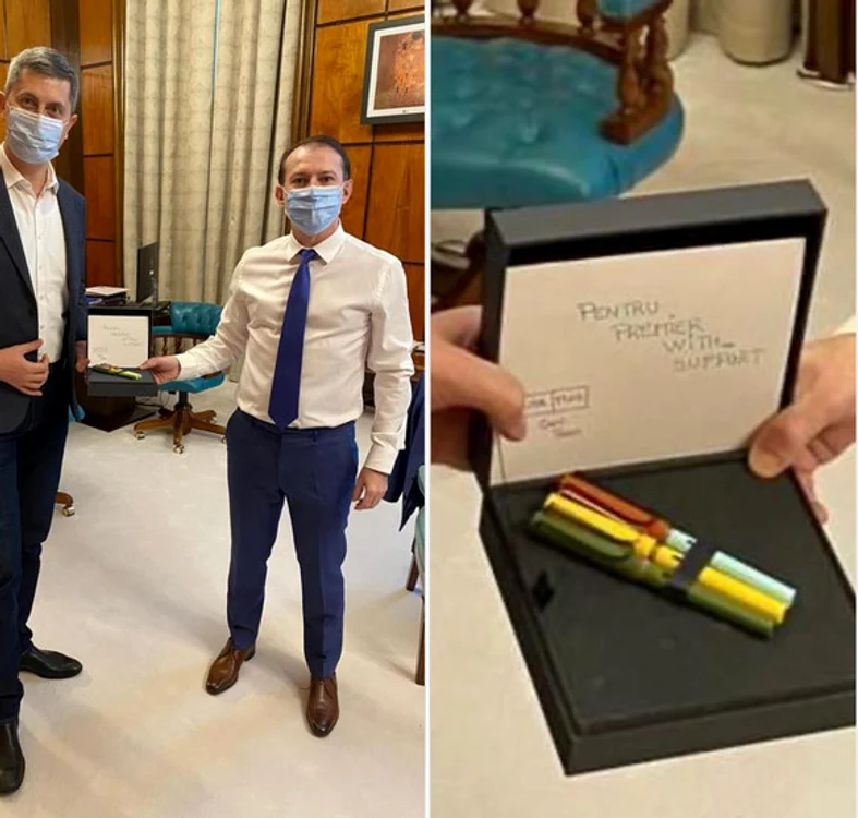 
    Florin Cîțu a primit un cadou special în ziua în care a împlinit 49 de aniFoto: Facebook Dan Barna  