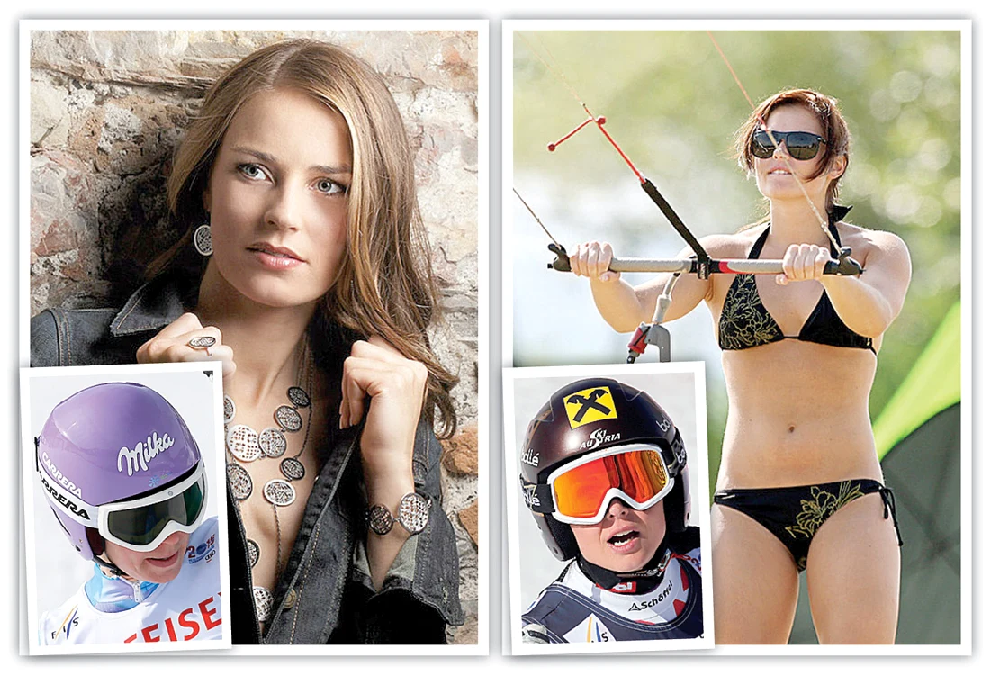 
    Tina Maze şi Anna Fenninger   