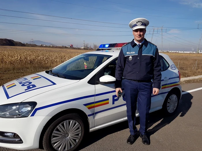 Polițistul brașovean Marian Godină, pe vremea când era rutierist FOTO Facebook Marian Godină