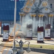 resturi de drona   piata independentei Kiev FOTO Captură telegram jpg