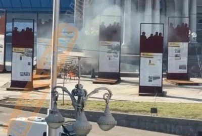 resturi de drona   piata independentei Kiev FOTO Captură telegram jpg