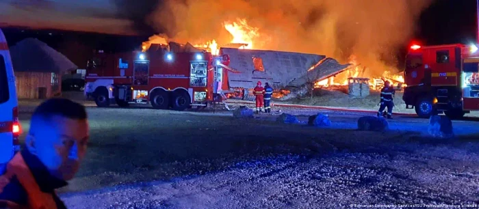 Incendiul produs la pensiunea Ferma Dacilor din Tohani s-a soldat cu sapte persoane decedate