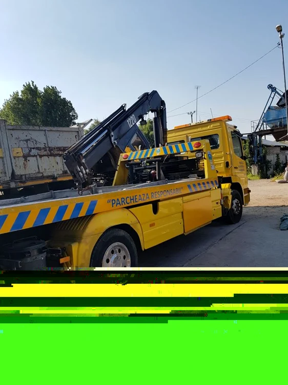 Imagine cu utilajul care va ridica maşinile FOTO: Facebook Victor Drăguşin