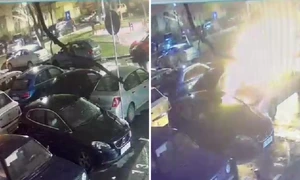 masina incendiata in sectorul 2 captura video  png