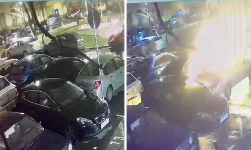 masina incendiata in sectorul 2 captura video  png