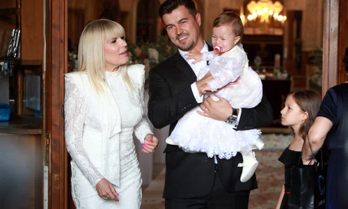 Elena Udrea și Adrian Alexandrov la botezul fetiței lor, Eva Maria jpeg