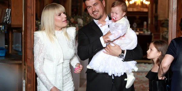 Elena Udrea și Adrian Alexandrov la botezul fetiței lor, Eva Maria jpeg