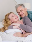 adorable senior man woman together bed jpg