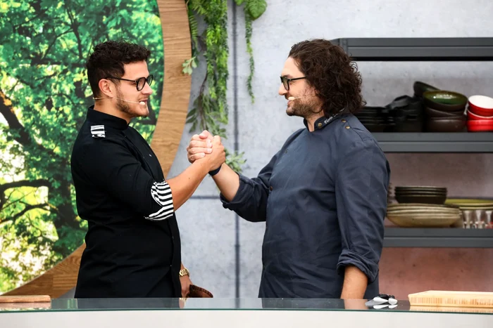 Ionuț Belei și Florin Dumitrescu, în platoul Chefi la cuțite FOTO Antena 1