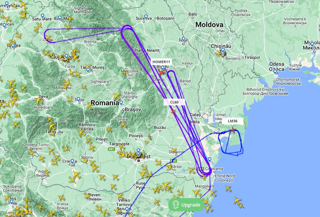 Avioanele de supraveghere au stat cu senzorii pe mișcările de trupe rusești