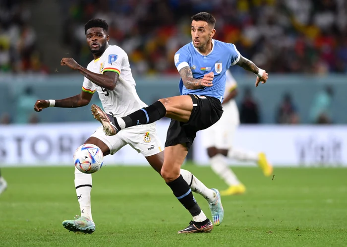 Jose Maria Gimenez și-a vărsat frustrarea la finalul meciului cu Ghana. Foto Getty Images
