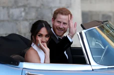 Prințul Harry și Meghan Markle la recepția de nuntă din 2018, Getty (3) jpg