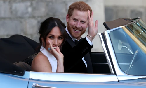 Prințul Harry și Meghan Markle la recepția de nuntă din 2018, Getty (3) jpg