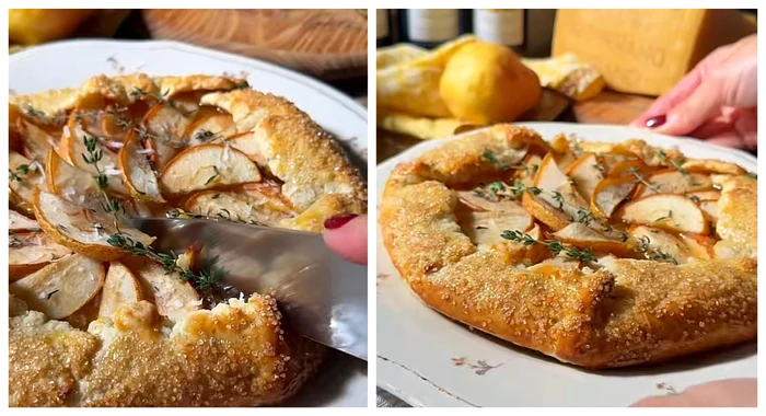 Galette cu pere, portocală și ghimbir / FOTO: Colaj captură video TiktTok