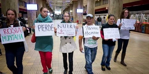 flash mob metrou sambata rosia montana