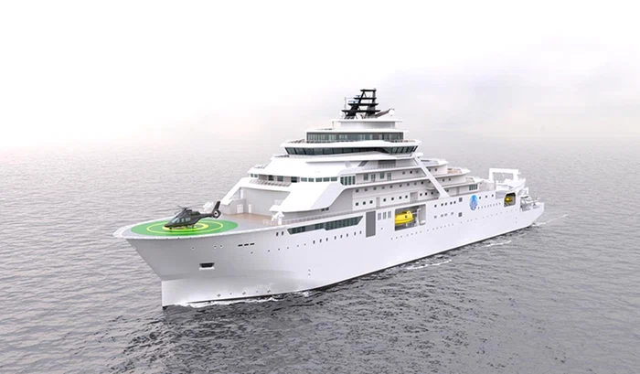 Schiță RV11000. Cea mai avansată navă pentru cercetare oceanografică va fi construită la Tulcea
