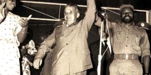 Pavel Mocanu, în 1979, la întâlnirea dintre Nicolae Ceauşescu  şi preşedintele Mozambicului, Samora Machel
