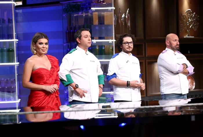 Gina Pistol şi bucatarii Sorin Bontea, Cătălin Scărlătescu şi Florin Dumitrescu