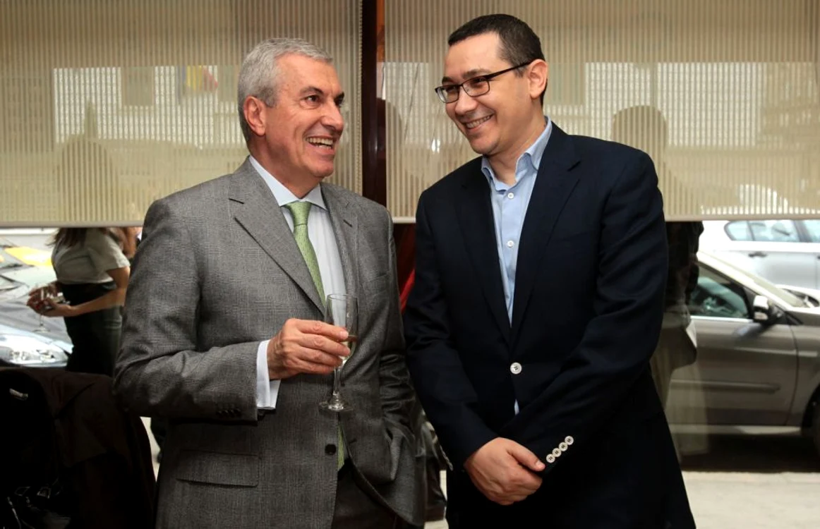 Călin Popescu Tăriceanu şi Victor Ponta, într-o ipostază relaxată