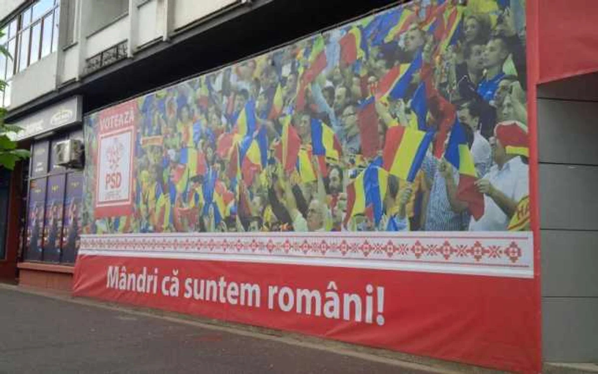 Culorile drapelului trebuie înlocuite de pe bannerele alianţei PSD-UNPR-PC Foto: Adevărul