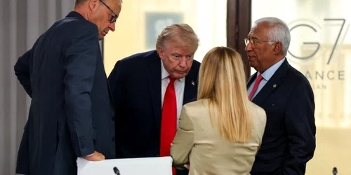 Trump și Meloni la G7 FOTO AFP