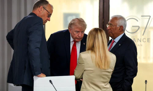 Trump și Meloni la G7 FOTO AFP