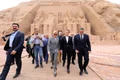 Brigitte și Emmanuel Macron, la templele din Abu Simbel jpeg