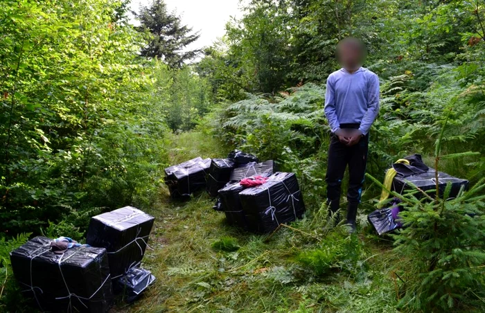 Contrabandstul a fost oprit cu un foc de avertisment  Sursa foto: ITPF Sighetu Marmatiei