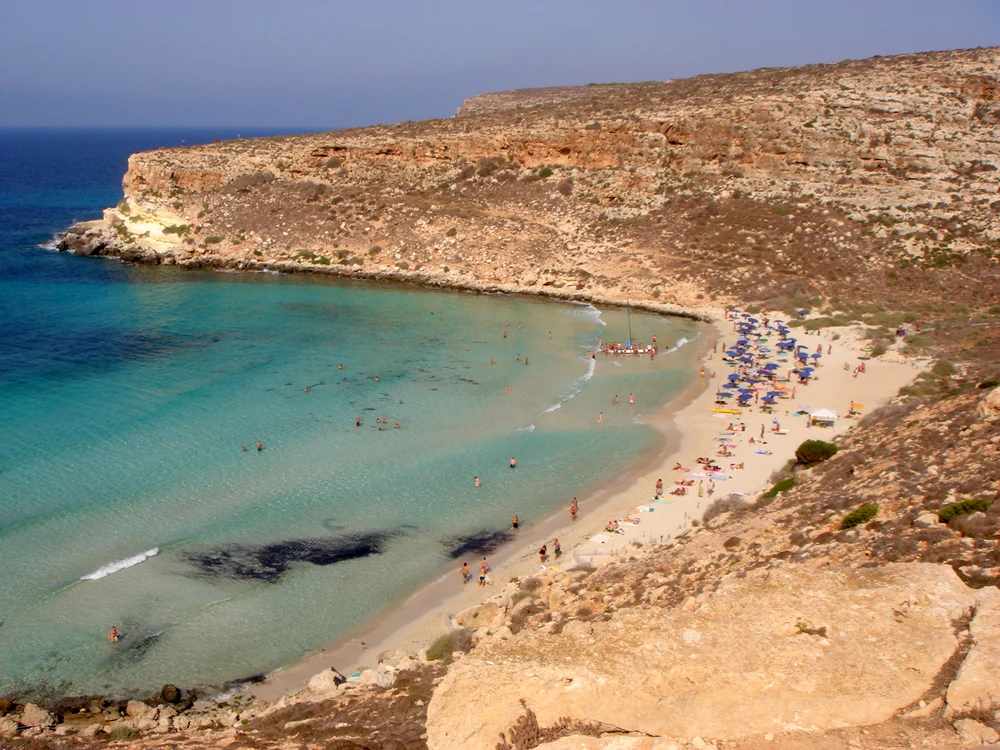 Spiaggia dei Conigli, din insula Lampedusa, Sicilia