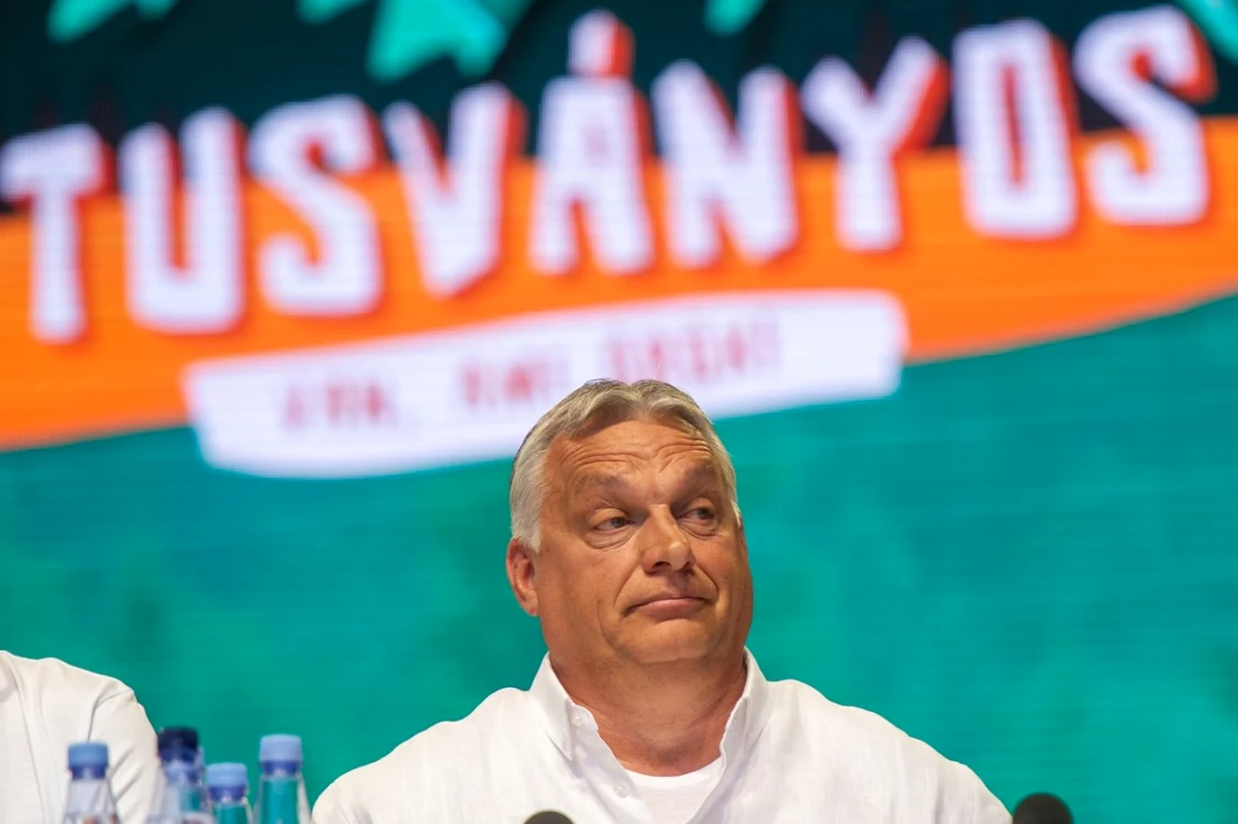 Victor Orban la Şcoala de Vară de la Băile Tuşnad FOTO Inquam Photos / Laszlo Beliczay