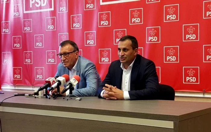 Paul Stănescu, preşedintele PSD Olt, alături de preşedintele executiv Marius Oprescu FOTO: Alina Mitran