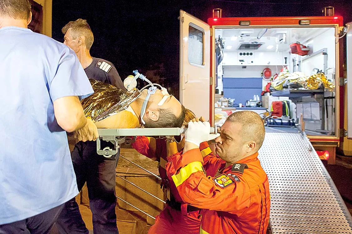 Răniţii au fost aduşi cu ambulanţele în Capitală