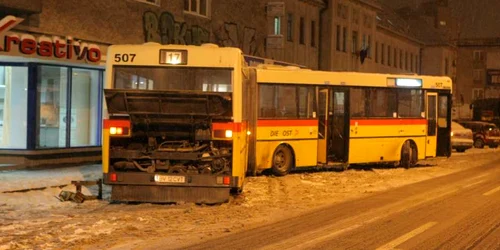 Autobuzele au îngheţat azi-noapte. Foto: Bogdan Crăciun