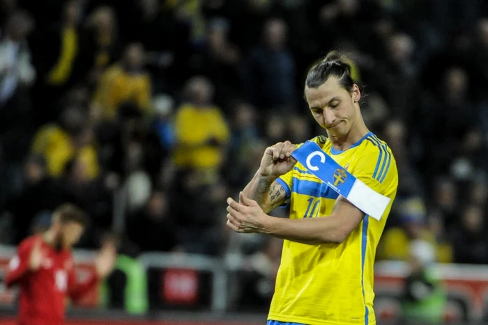 Zlatan Ibrahimovici, căpitanul Suediei FOTO Reuters