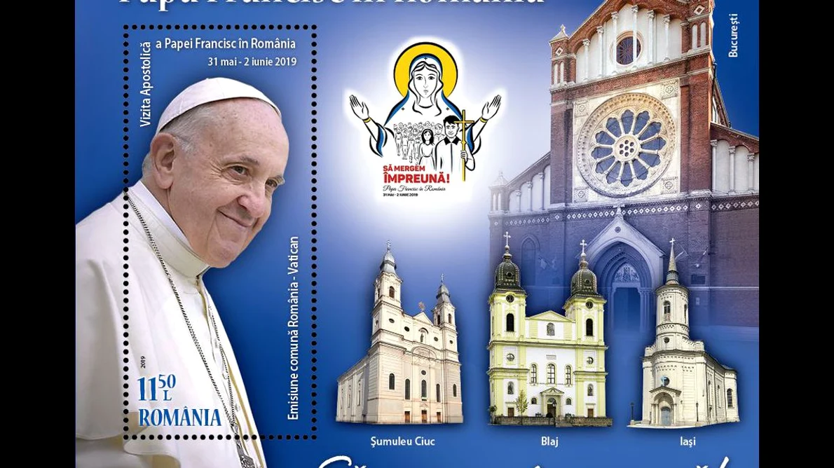 Romfilatelia a emis marca poştală „România Vatican 2019  Vizita Apostolică a Papei Francisc în România”  jpeg