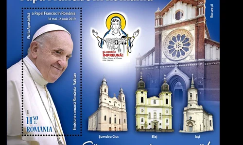 Romfilatelia a emis marca poştală „România Vatican 2019  Vizita Apostolică a Papei Francisc în România”  jpeg