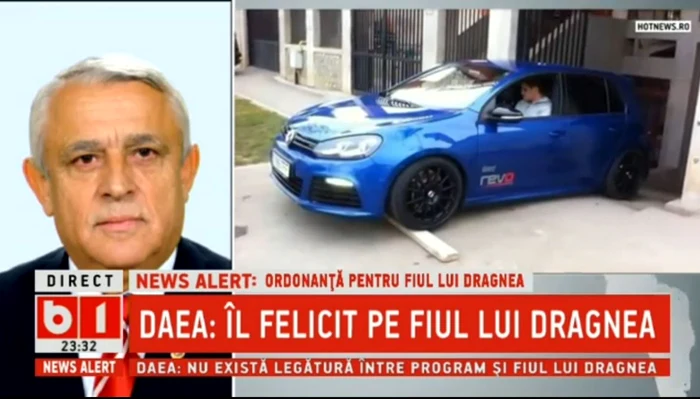 Petre Daea (stânga) şi fiul lui Liviu Dragnea