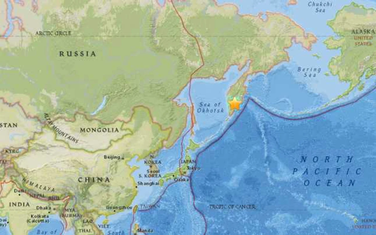 Cutremur în Kamceatka FOTO earthquake.usgs.gov via rt.com