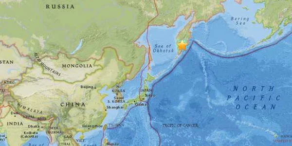 Cutremur în Kamceatka FOTO earthquake.usgs.gov via rt.com