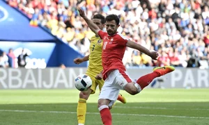 Mehmedi, mijlocaşul lui Bayer Leverkusen, a şutat perfect din voleu şi a egalat pentru Elveţia jpeg