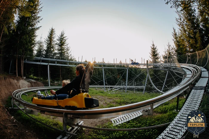 Cel mai lung traseu de bob din România. FOTO: Alpine Coaster Toplița